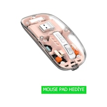 Apple Uyumlu iPad, Pro 11 2024 Şeffaf Tasarım Sessiz Kablosuz Mouse Diğer