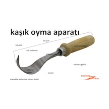 Tahta Kaşık Oyma Aparatı 20cm Profesyonel Ahşap Oyma Aparatı Etli