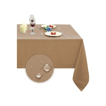 Sıvı Geçirmez Dertsiz Keten Masa Örtüsü Vizon 25 Parça