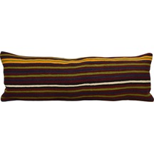 Zehra Abla Halı Yeni El Dokuma Dekoratif Lumbar Kilim Kırlent Yastık Kılıfı 6210