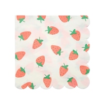 Meri Meri - Strawberry Napkins - Çilek Peçete - S