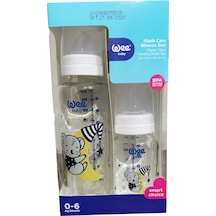 Wee Baby Beyaz Klasik Cam Biberon Seti 250 ve 125 ML