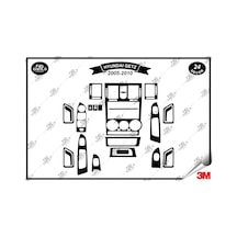 Hyundai Getz 2005-2010 Torpido Konsol Trim Göğüs Maun Kaplama Set 24 Parça Siyah