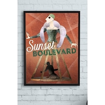 Pster13459 Sunset Boulevard Film Afişi Çerçeveli Tablo 3 40x50cm