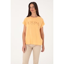 U.S. Polo Assn. Kadın Turuncu Bisiklet Yaka Tişört 50300777-VR202