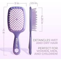 Fhı Heat Unbrush Islak Ve Kuru Havalandırmalı Dolaşık Açıcı Saç Fırçası, Lavanta Koyu Mor
