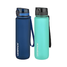 Uzspace 2'li Tritan Matara Seti 1000 Ml Büyük Boy 14 Farklı Renk Seçeneği Fiftyfifty -3038seta Lacivert - Buz Mavisi