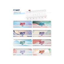 Gıpta Brıte 2027 Masa Takvimi 12x33 Dar Beyaz