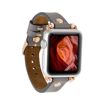 Bouletta Apple Uyumlu  Watch Deri Kordon 38-40-41Mm Gt Rst9 Gri