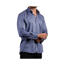 Dicotto İndigo Rahat Kesim Micro Kumaş Kol Düğmeli Regular Fit Erkek Gömlek - 190-5 001