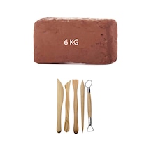 6 KG Kırmızı Kahverengi Seramik Hamuru Çömlek Kili