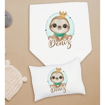 Bk Kids Kişiye Özel İsimli Bebek Battaniye Ve Yastık Hediye Seti, Yeni Doğan Bebek Hediyesi, Bebek Uyku Seti-24