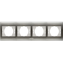 Panasonic Thea Blu Inox Beyaz Dörtlü Çerçeve Wbtf08045ın Tr