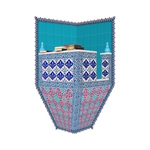 Armada Çini 120X160 Turkuaz Köşeli Cami Kürsüsü