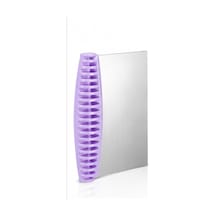Desenli Saplı Metal Hamur Spatulası, Hamur Kesme Ve Bölme Aparatı, Pasta Sıvama Ve Mutfak Kazıyıcı, Ergonomik Plastik Saplı Lila Çok Renkli