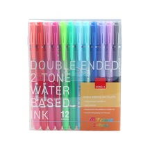 Dong-a My Color 2 Duo Çift Uçlu, Çift Renkli Keçeli Kalem Seti 12'li Canlı Ve Parlak Renklerle Yaratıcı Çizimler