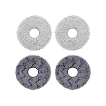 Junsunmay 4 Adet Elektrikli Süpürge Paspas Pedi Ecovacs X1 Turbo / X1 Omni / X2 Omni / T10 Turbo / T10 Omni / T20 / T20 Omni Gri Mavi