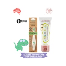 Jack N Jill Doğal Diş Fırçalama Seti Dino Diş Fırçası + Ahududu Aromalı Macun 50g