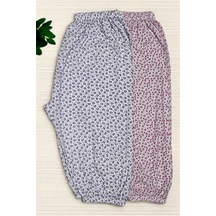 Sierna 2 Adet Kadın Desenli Kısa Dizaltı Lastikli Pijama Altı Yazlık Srn-003956 Karışık3