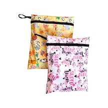 2 Adet, 37 X 30 Cm, Mom Ve Summer Desen, Sıvı Geçirmeyen Çok Amaçlı Çanta, Ekonomik Set, Yıkanabilir, Fermuarlı Tote Bag Diğer