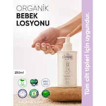 Clooe Organik Bebek Losyonu 250 ML Argan Yağı - Zeytinyağı - Huş - Gül Suyu - Yenidoğan Kullanımına Uygun