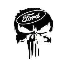 Ford İçin Uyumlu Aksesuar Kuru Kafa Oto Sticker Siyah 30 25 Cm