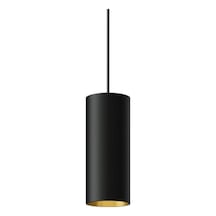 Gu10 Duylu Günışığı Led Ampullu Sarkıt Avize 14 Cm Yükseklik 6cm En Kablo Uzunluğu 100cm Siyah