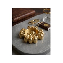 Premium El Yapımı Golden Gotik Kurukafa Küllük, Özel Döküm Dekoratif Kül Tablası, Ev, Ofis Ve Bar İçin Vintage Masaüstü Aksesuarı