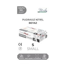 Nitril Beyaz Muayene Eldiveni S - 1 Paket 100 Lü