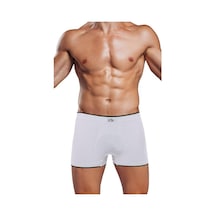 The Don Siyah Çizgili Beyaz Renk Seamless Erkek Boxer