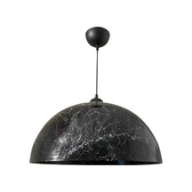 Rsylight Retro Siyah Mermer Desenli Dekoratif Tekli Rustik Metal