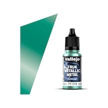 Vallejo 77173, 18 Ml. Beetle Green Airbrush True Metallic Metal Maket Boyası Standart