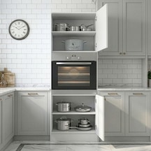 Kenzlife Membran Ankastre Fırın Dolabı Bige Byzbyz Panjur 180 60 56 Mebran Kapak Suntalam Gövde Beyaz