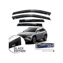 Niken Hyundai Tucson Cam Rüzgarlığı Siyah Kromlu - 4'lü 2021+ Sonrası Uyumlu