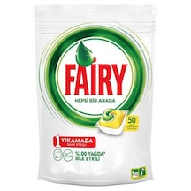Fairy Hepsi Bir Arada Limon Kokulu Bulaşık Makinesi Deterjanı 50 Tablet