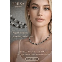 Sertifikalı Rutil Kuvars Dizi Kolye - 4mm Elmas Kesim Minimal Ser Çok renkli