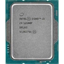 Intel Core İ3 12100f 17mb 4çekirdekli Vga Yok 1700p 58w Kutusuz+fansız
