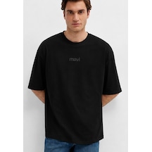 Mavi M0613553-900 Mavi Baskılı T-shirt Erkek Tişort Siyah