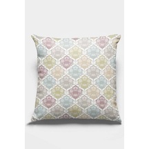 Renkli Damask Desen Çift Taraf Yastık Kırlent Kılıfı Krl416n11 Çok Renkli