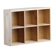 Konak Züccaciye Bamboo 6 Bölmeli Bambu Çay Kutusu 25,7x18x6,5cm