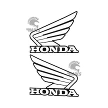 Hades Motosiklet Aksesuarları Honda Sticker Kanat Beyaz