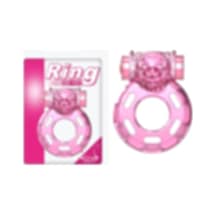 Hızlı Express Bear Pink Güçlü Titreşimli Süper Silikon Penis Halkası Yüzüğü