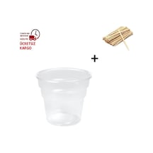 Plastik Şeffaf Kademeli Çay Bardağı 160 Cc 2000 Adet