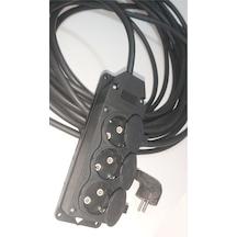 Uzun Kalın Sağlam 15 M Topraklı 3x2,5 Mm Bakır Tel Uzatma Kablosu