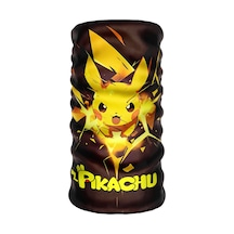 Bebo Store Extreme Spor Motor Ve Bisiklet Kullananlara Özel Desenli Reflektörlü Buf Boyunluk Bandana Balaklava Pokemon-180 Çok Renkli