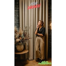 Tr Blackout Işık Geçirmez Fon Perde Bej Pilesiz Ekstraforlu Karartma Güneşlik Enxboy Bej 120 X 230 Genel