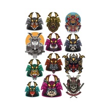 Samurai Sticker Set-5 12 Parça Telefon, Tablet, Defter, Laptop Sticker