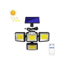 Cbtx Bahçe Aydınlatma Tg-ty085 Uzaktan Kumandalı Vücut Algılamalı Güneş Enerjili 4 Kafalı Dö Duvar Lambası Dış Bahçe Ayd. 52785559