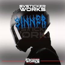Sinner Kask Sticker Tüm Kasklar Uyumlu Tek Yön 1 Adet Mavi