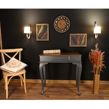 Wooding 80 Cm Çekmeceli Masif Antrasit Ceviz Dresuar (548585898) Ceviz